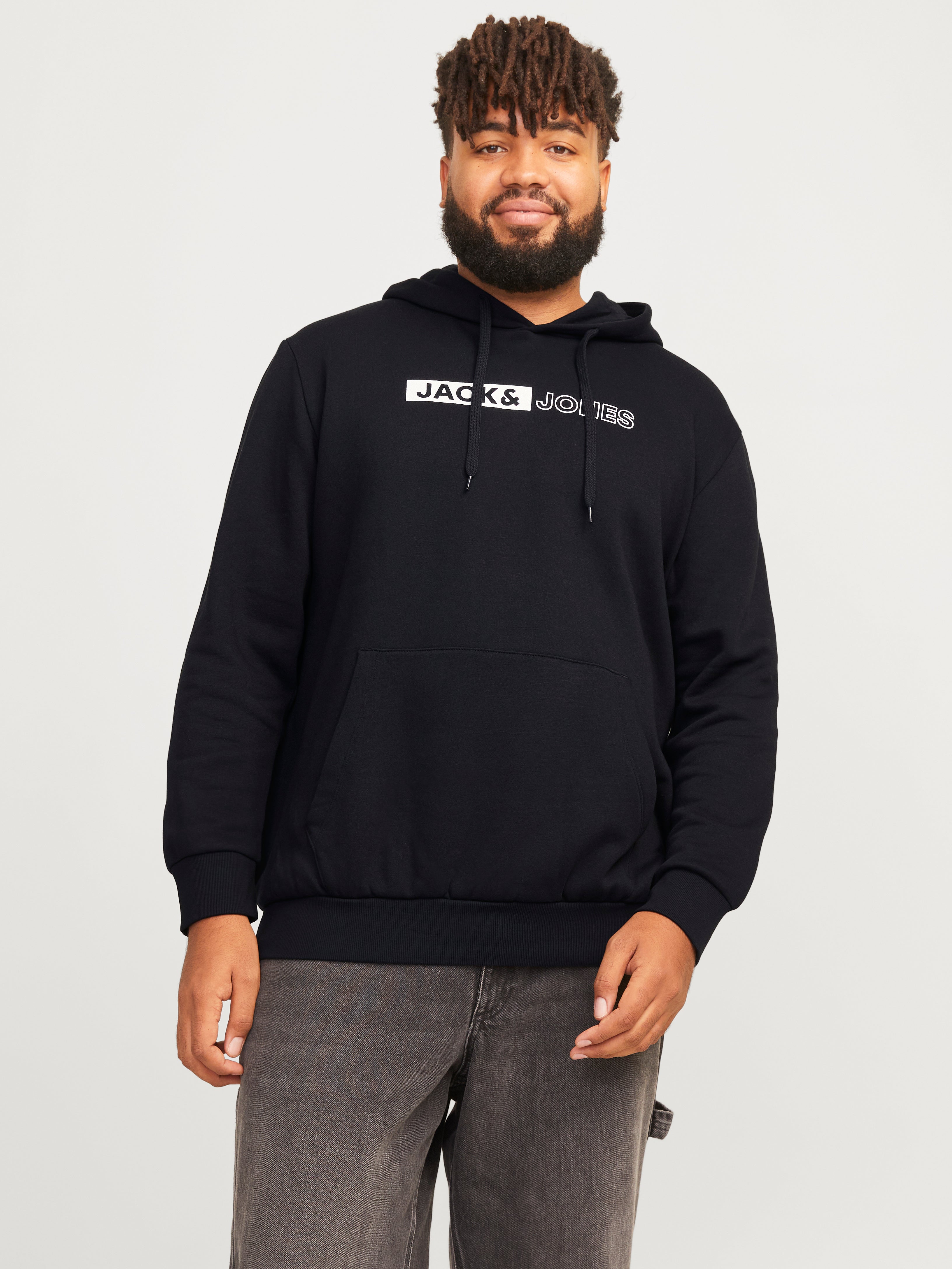 Thumbnail - Plus Size Logo Kapuzenpullover