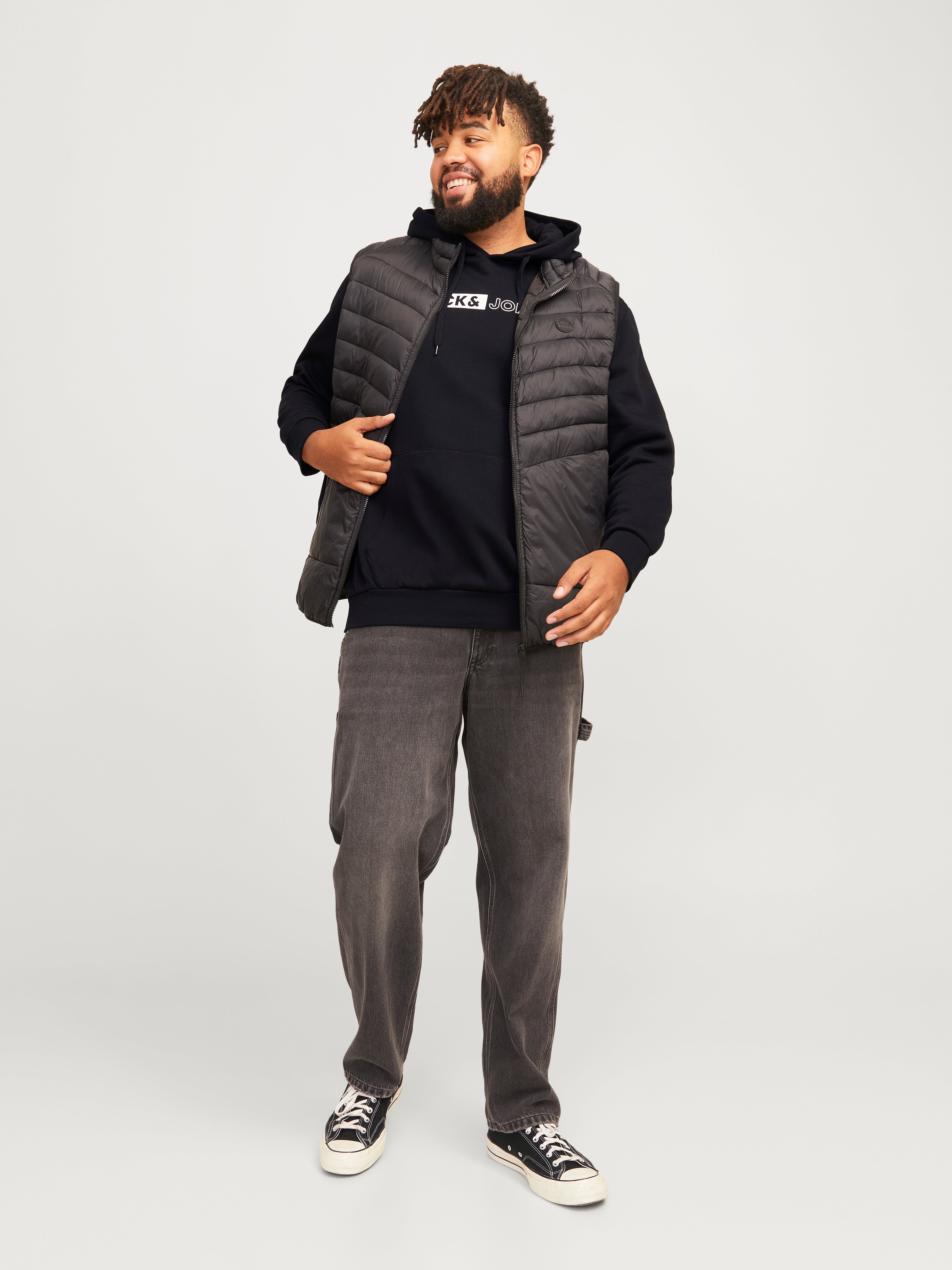 Thumbnail - Plus Size Logo Kapuzenpullover