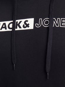 Jack & Jones Plus Size Z logo Bluza z kapturem -Black - 12236806