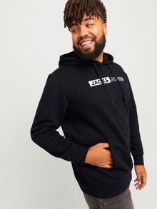 Jack & Jones Plus Size Z logo Bluza z kapturem -Black - 12236806