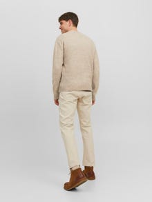 Jack & Jones Bez vzoru Svetr s okrouhlým výstřihem -Oatmeal - 12236810