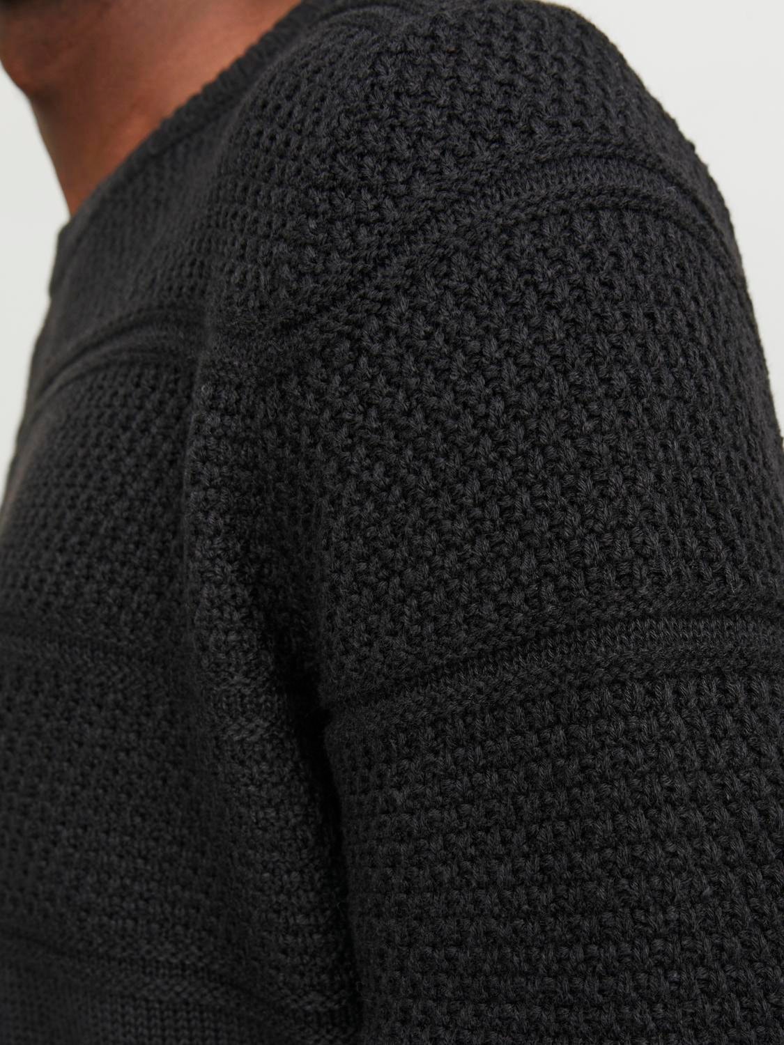 Jack & Jones Vienspalvis Apatinis megztinis -Black - 12236810
