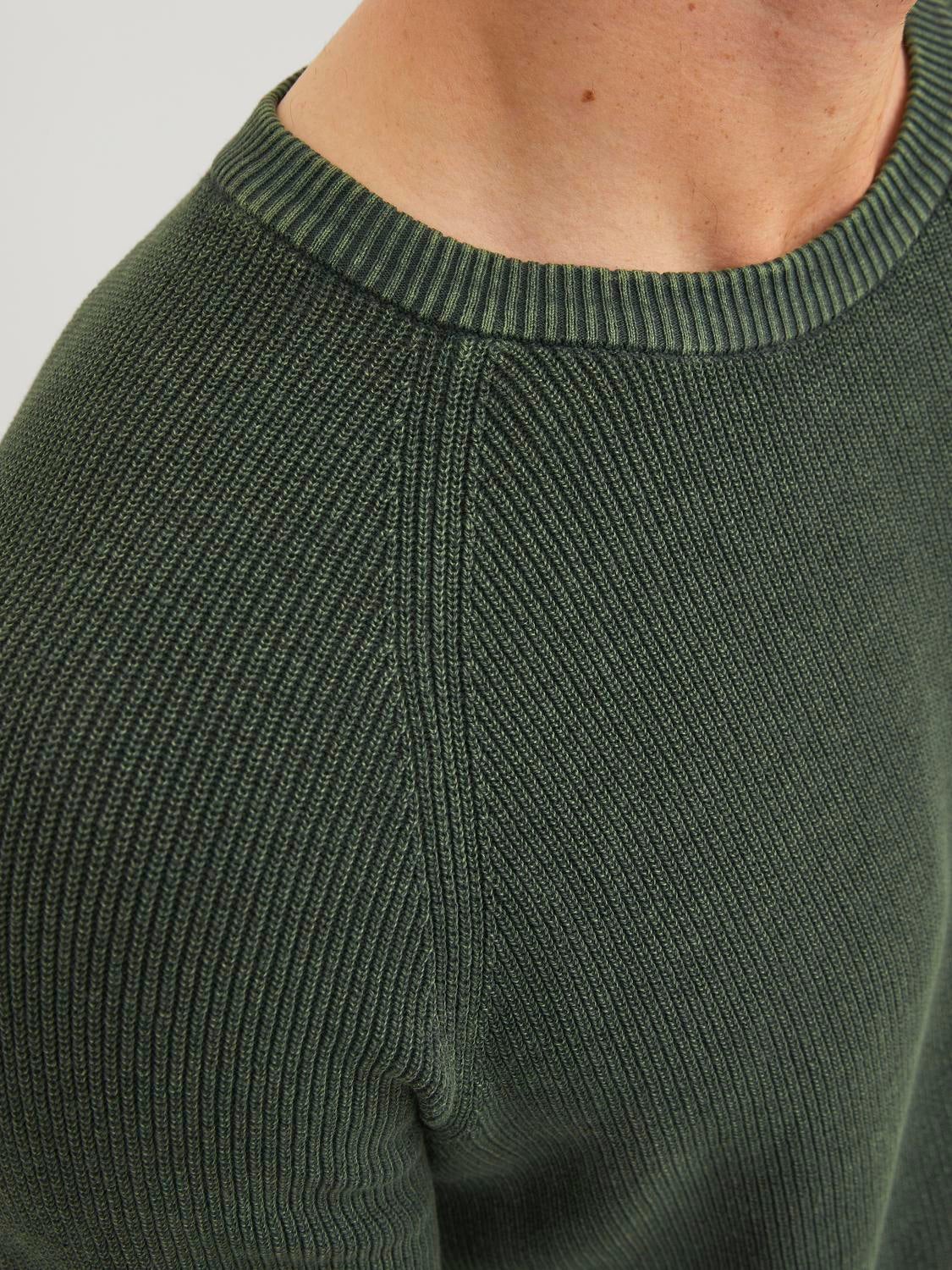 Crew Neck Knitted pullover | Dark Green | Jack & Jones®