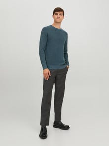 Jack & Jones Gładki Sweter z dzianiny z okrągłym dekoltem -Sailor blue - 12236815