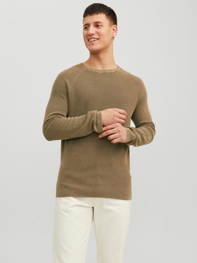 Jack & Jones Vanlig Strikkegenser med rund hals - 12236815