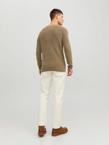 Jack & Jones Vanlig Strikkegenser med rund hals -Otter - 12236815