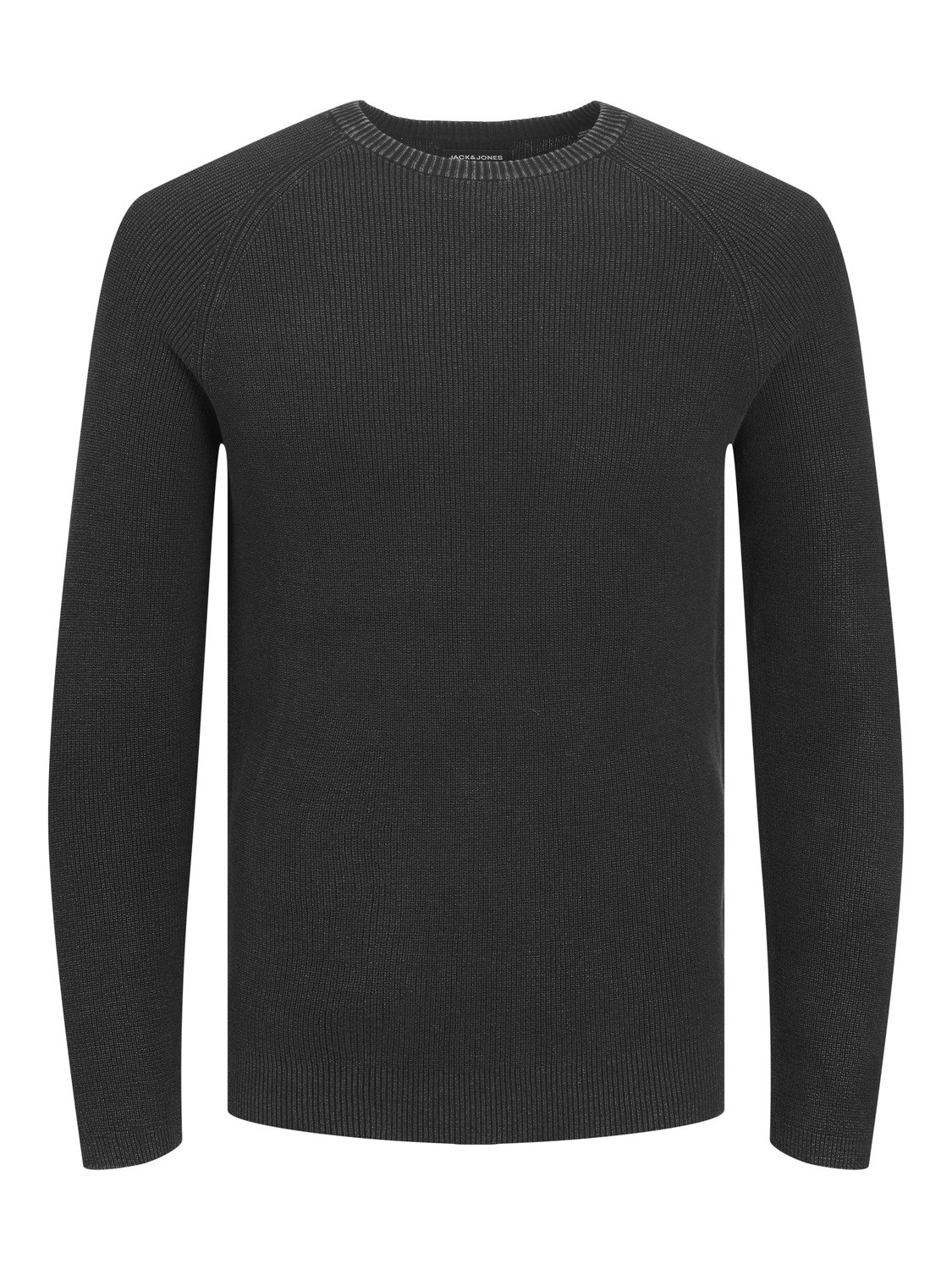 Jack & Jones Bez vzoru Svetr s okrouhlým výstřihem -Caviar - 12236815