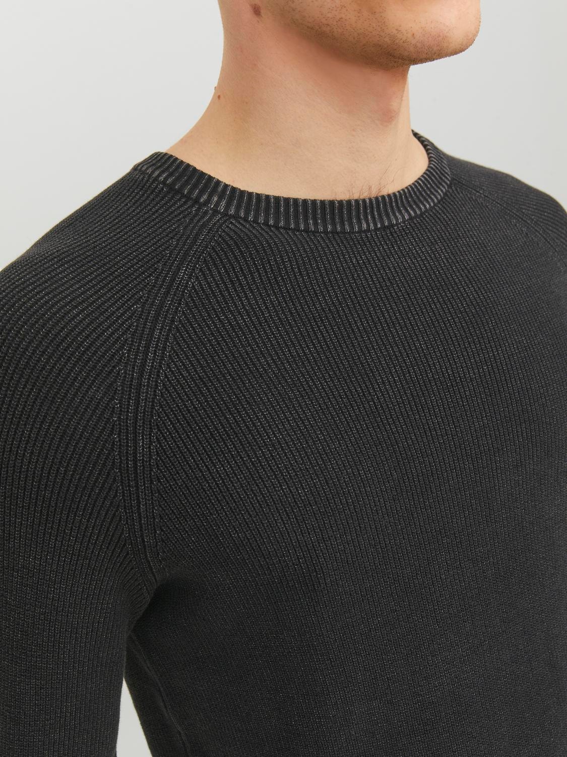 Jack & Jones Jersey con cuello redondo -Caviar - 12236815