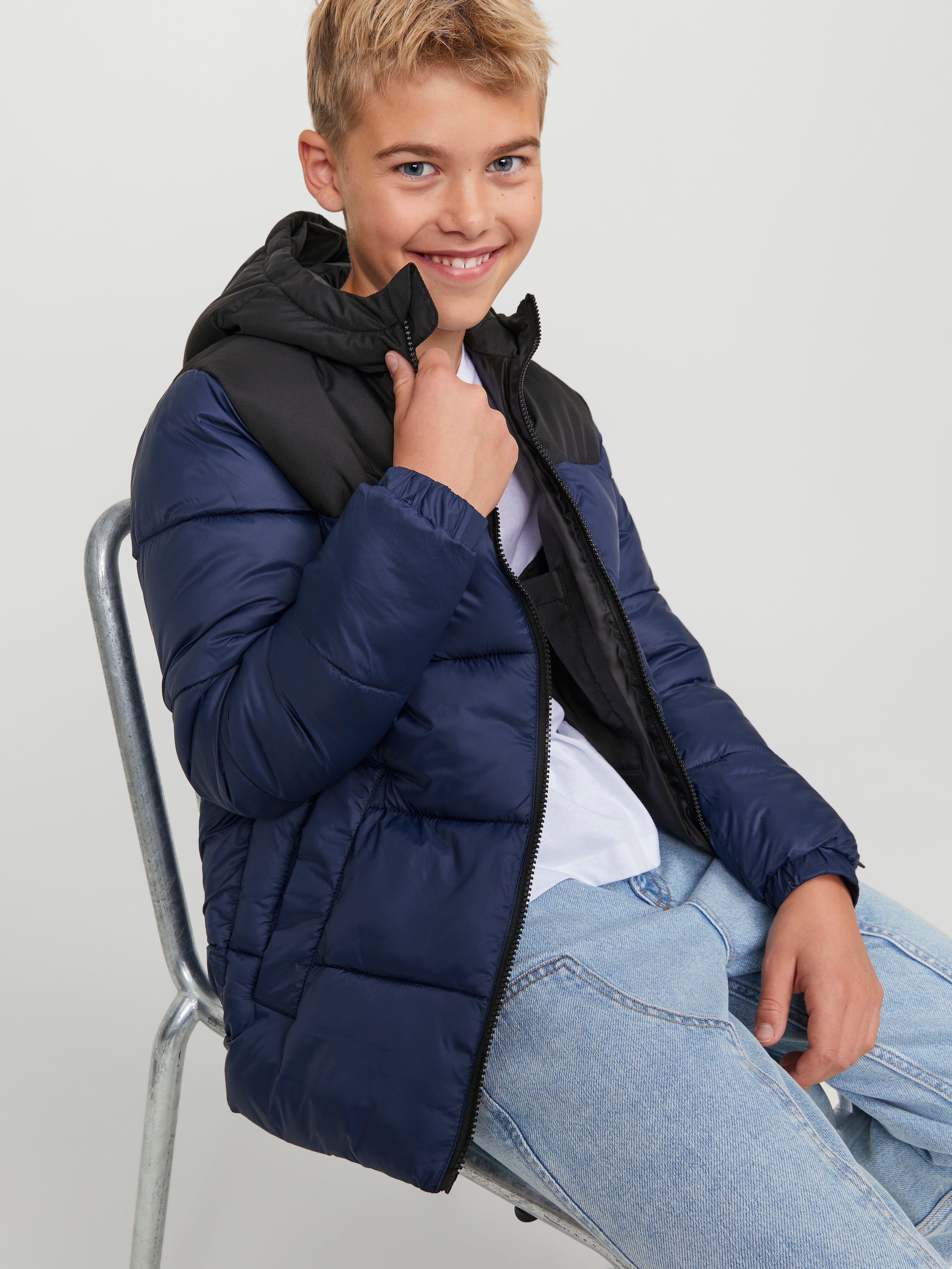 JACK&JONES JUNIOR Jungen Pufferjacke - Warme Winterjacke Für Jungs