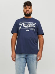 Jack & Jones Plus Size T-shirt Stampato -Mood Indigo - 12236899