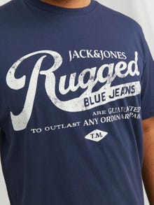 Jack & Jones Plus Size Painettu T-paita -Mood Indigo - 12236899