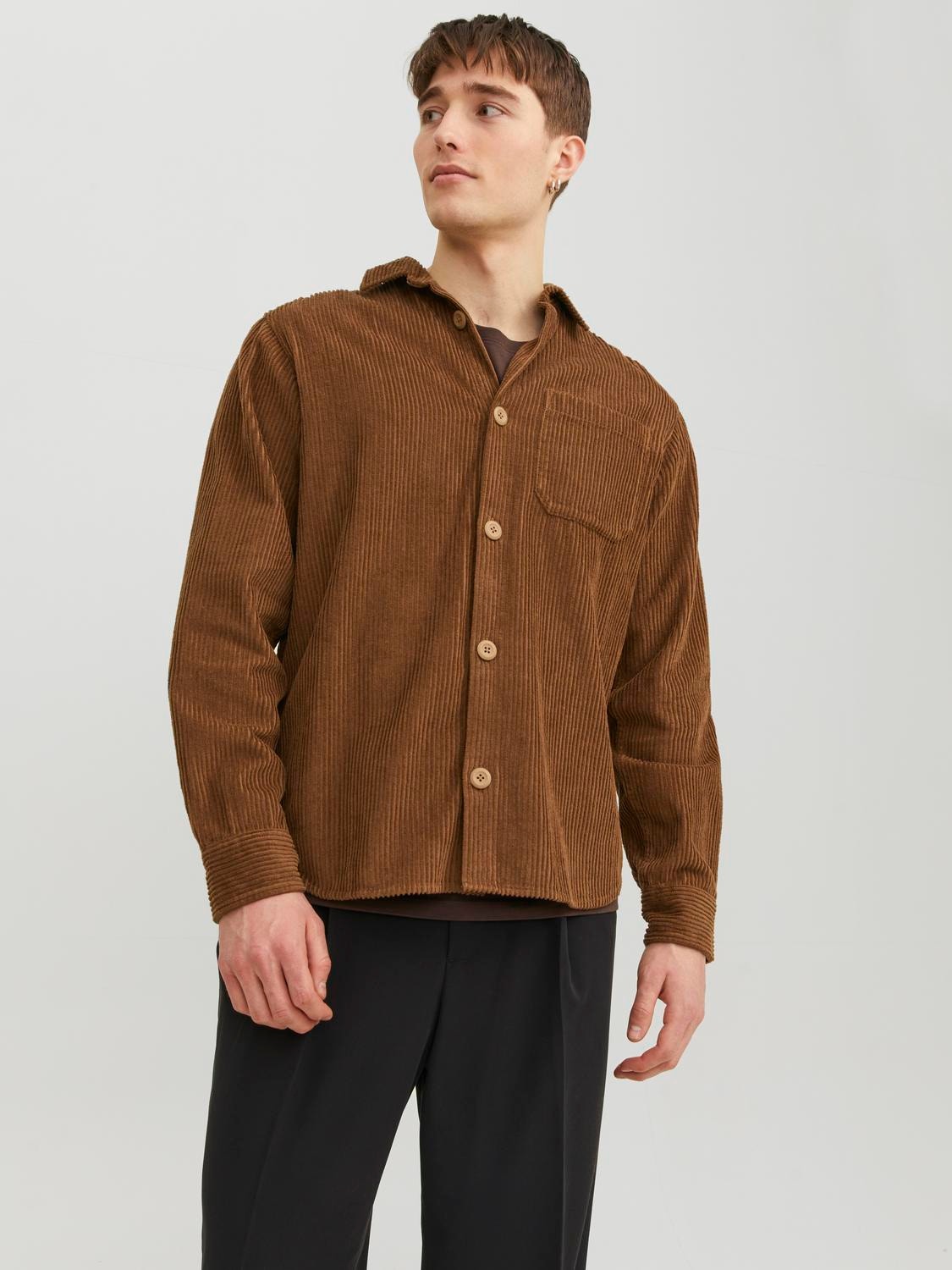 Jack & Jones Comfort Fit Overshirt -Otter - 12236938