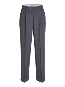 JJXX Regular Fit Fold up hems Trousers -Asphalt - 12236944
