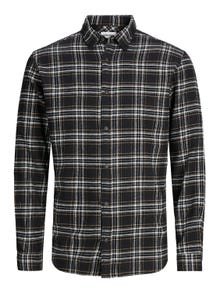 Jack & Jones Slim Fit Rutete skjorte -Black - 12237039