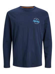 Jack & Jones Logo T-shirt Til drenge -Navy Blazer - 12237098