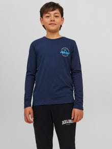 Jack & Jones Logo T-shirt For boys -Navy Blazer - 12237098