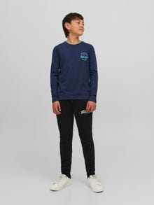 Jack & Jones Logo T-skjorte For gutter -Navy Blazer - 12237098