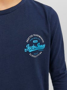Jack & Jones Logo Tričko Junior -Navy Blazer - 12237098