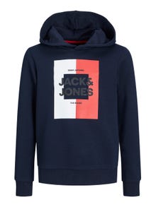 Jack & Jones Logo Kapuzenpullover Für jungs -Navy Blazer - 12237105