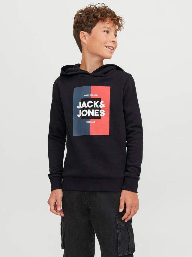 Jack & Jones Logotyp Huvtröje För pojkar - 12237105