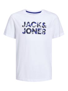 Jack & Jones Logo T-shirt Voor jongens -White - 12237106