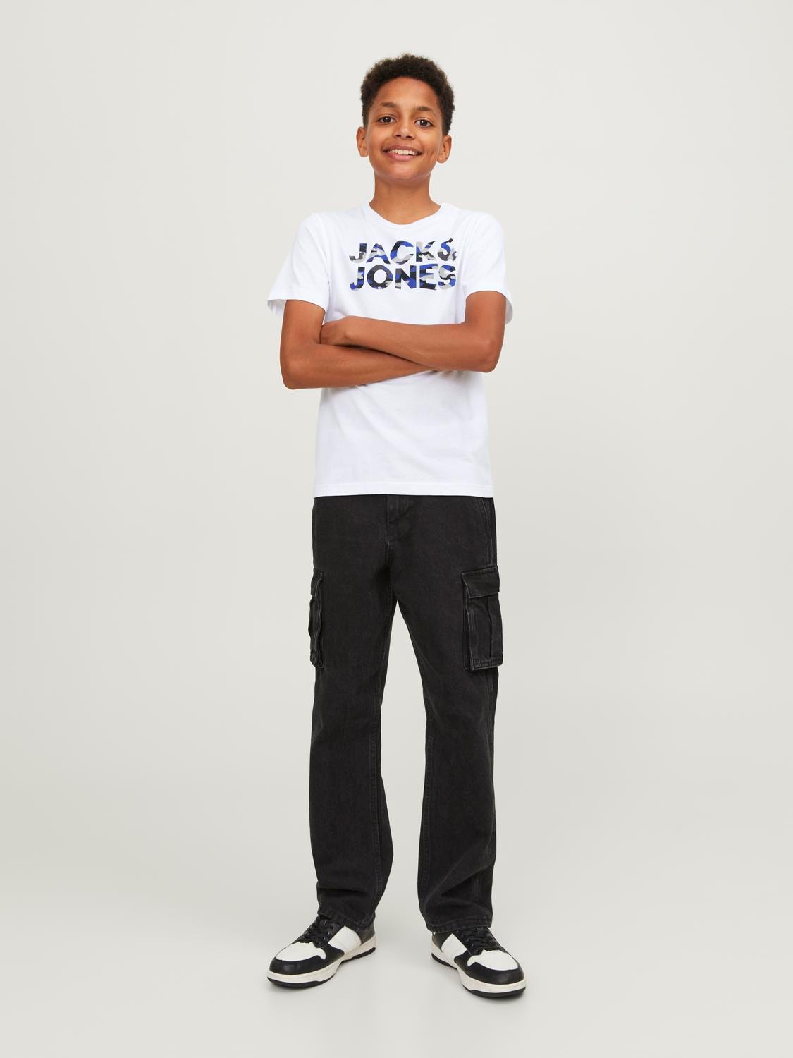 Jack & Jones Logo T-shirt For boys -White - 12237106