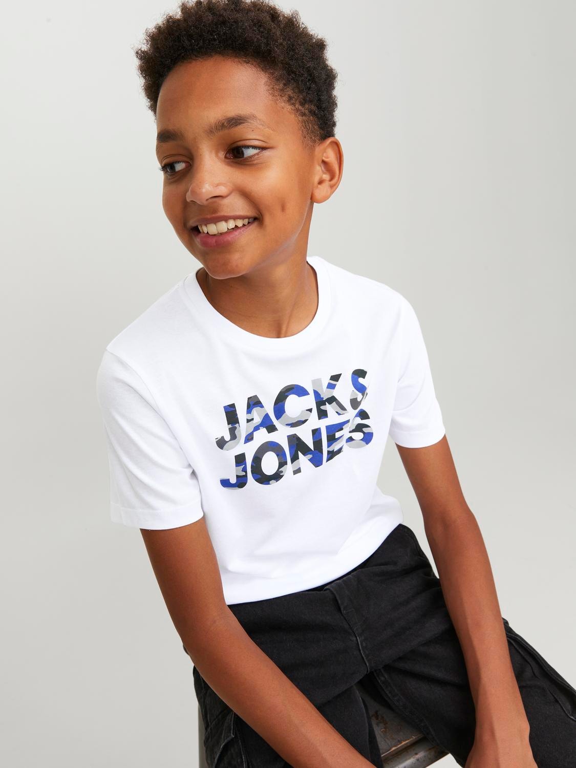 Jack & Jones T-shirt Con logo Per Bambino -White - 12237106