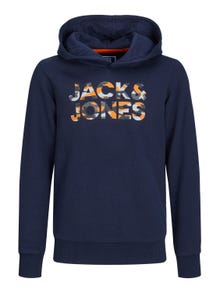 Jack & Jones Logo Hoodie For boys -Navy Blazer - 12237172