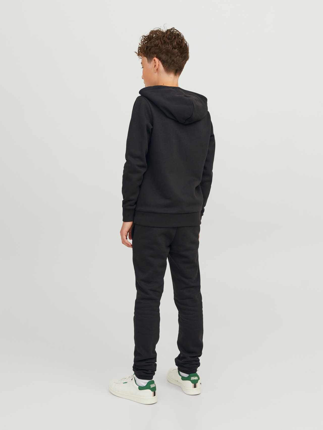 Jack & Jones Logo Hoodie For boys -Black - 12237172