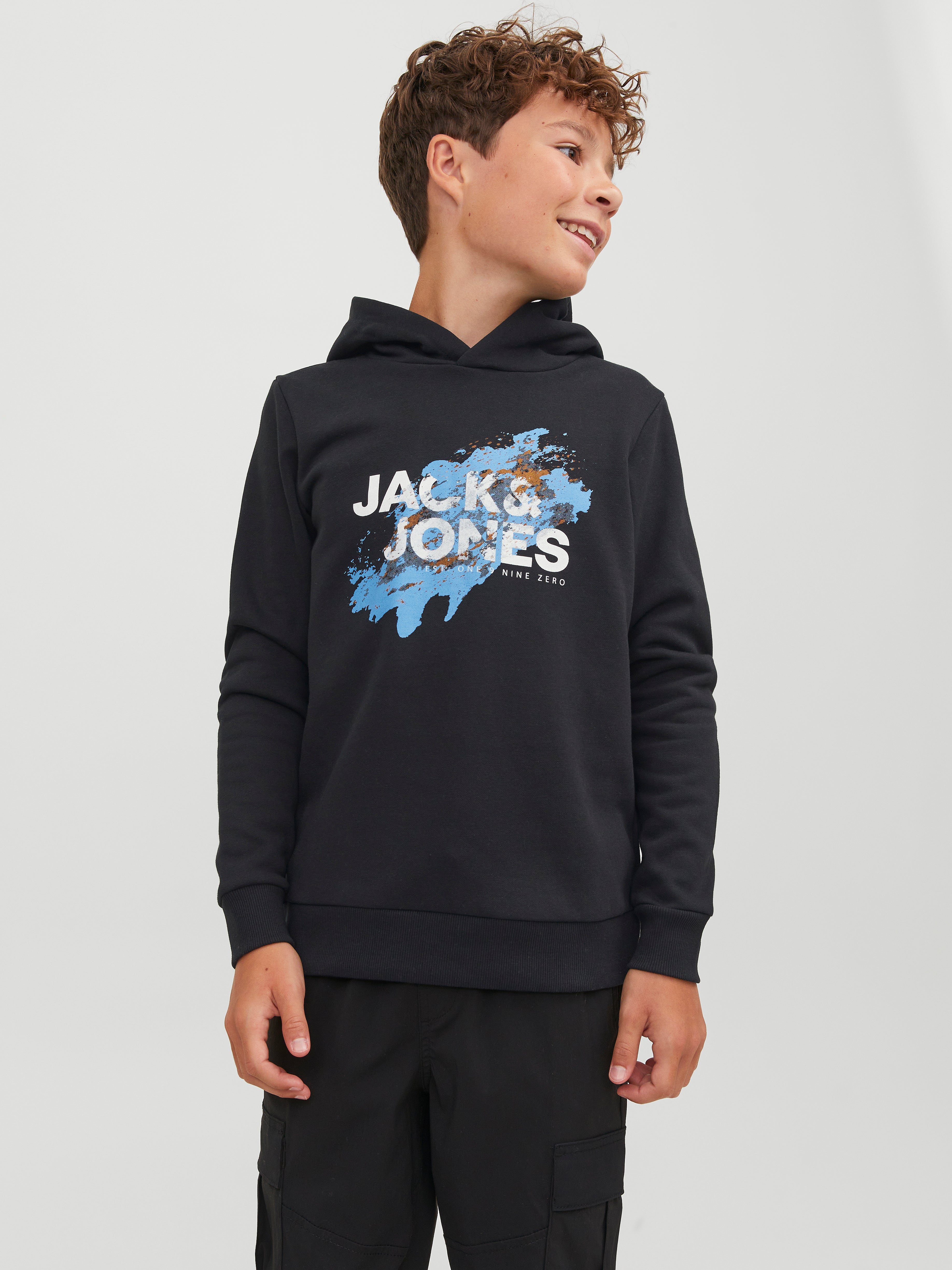 Sweat À Capuche Logo Pour Les Garçons - Jack & Jones - Modalova