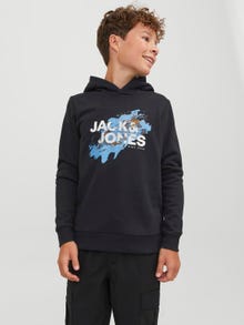 Jack & Jones Logo Kapuzenpullover Für jungs -Black - 12237210