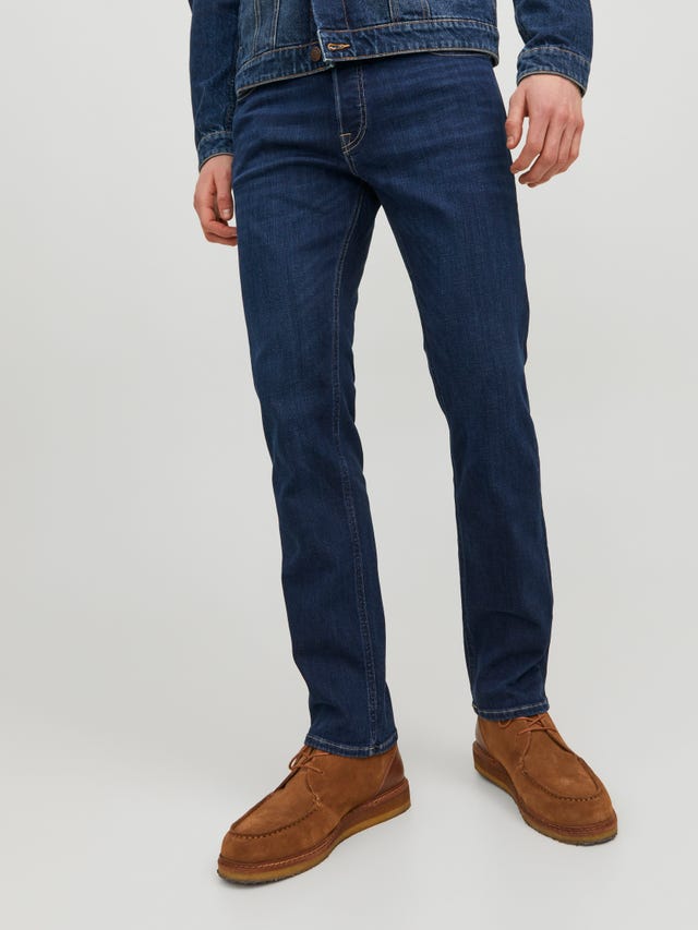 JACK & JONES Heren Slim Fit Jeans met rechte pijpen JJITIM JJORIGINAL AM 781 50SPS Slim Fit Jeans met rechte pijpen, denim/wit, 27W / 30L JACK & JONES Heren Slim Fit Jeans met rechte pijpen JJITIM JJORIGINAL AM 781 50SPS Slim Fit Jeans met rechte pijpen, denim/wit, 27W / 30L