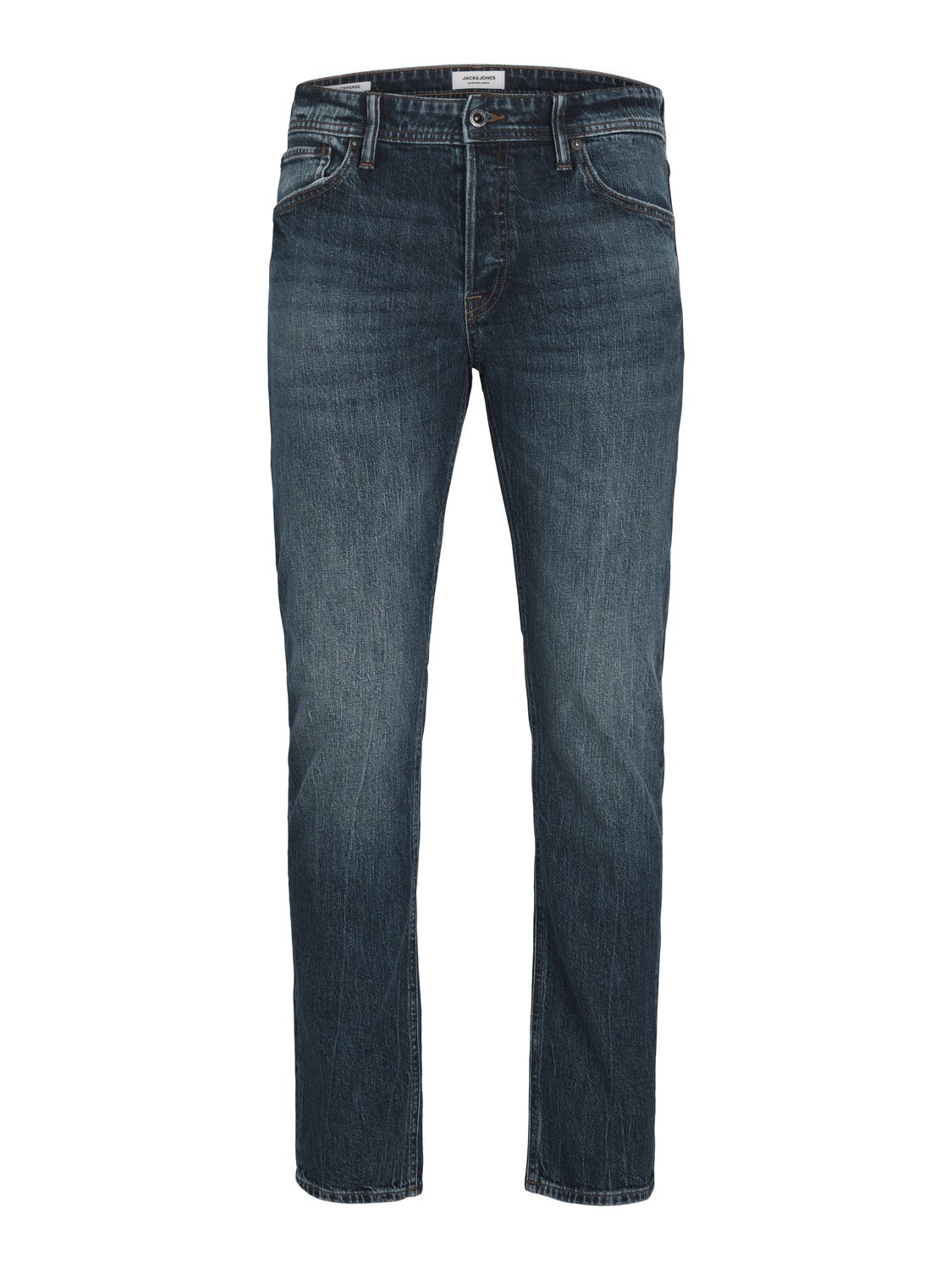 JACK & JONES Herren Jeans Tapered Fit - Slim Passform Aus Baumwolle Mit Stretch