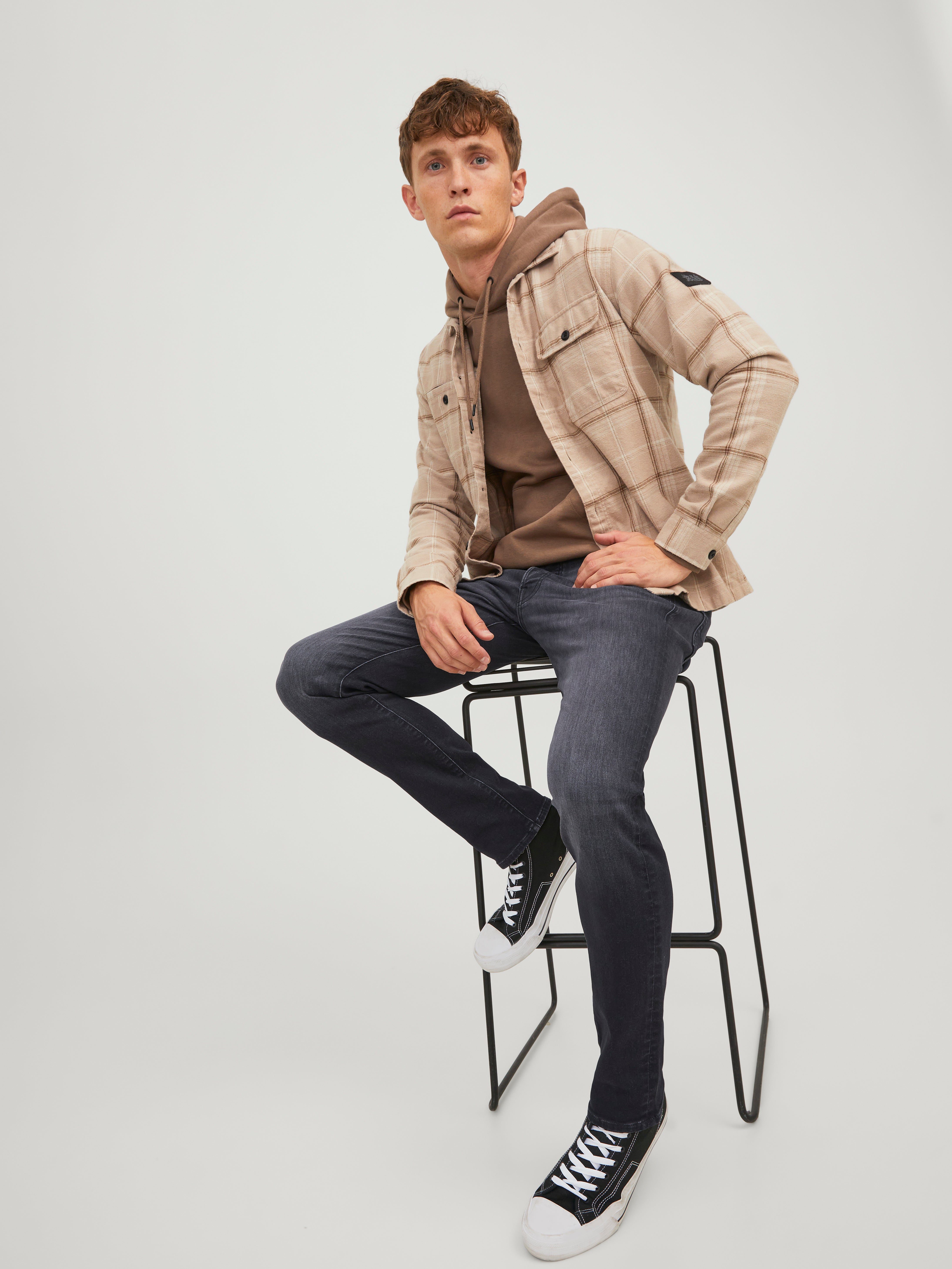 Jack & Jones JJIGLENN JJICON GE 842 Slim fit jeans -Black Denim - 12237316