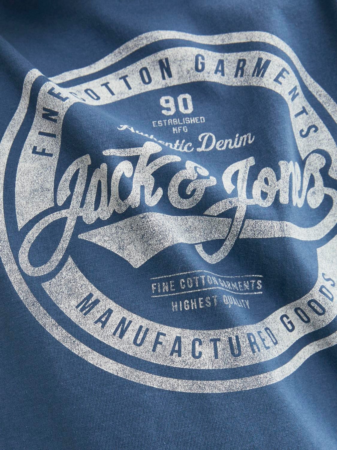 Jack & Jones Gedruckt T-shirt Für jungs -Ensign Blue - 12237363