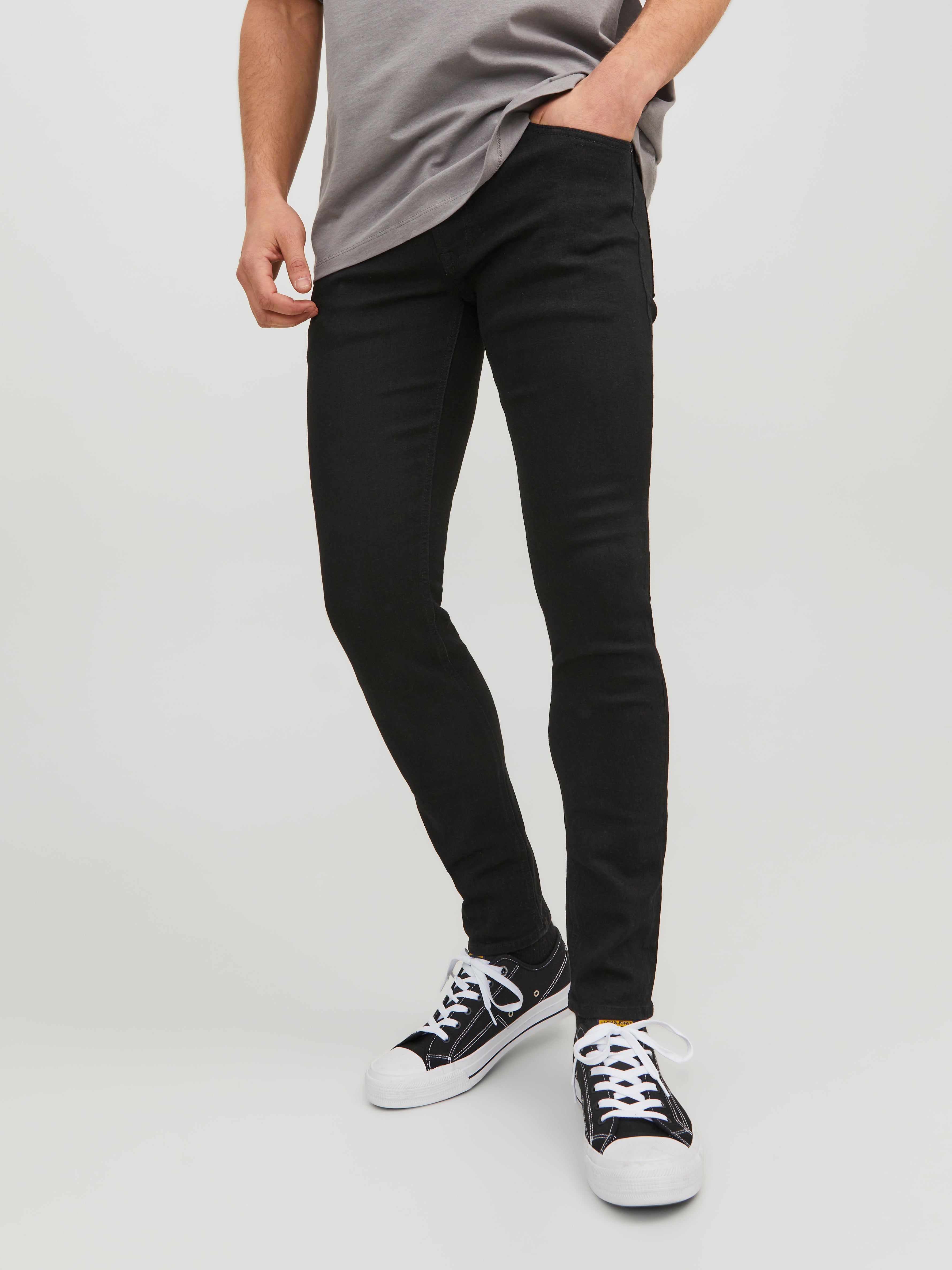 Jack & Jones JJILIAM JJORIGINAL MF 773 Skinny fit Džíny -Black Denim - 12237365