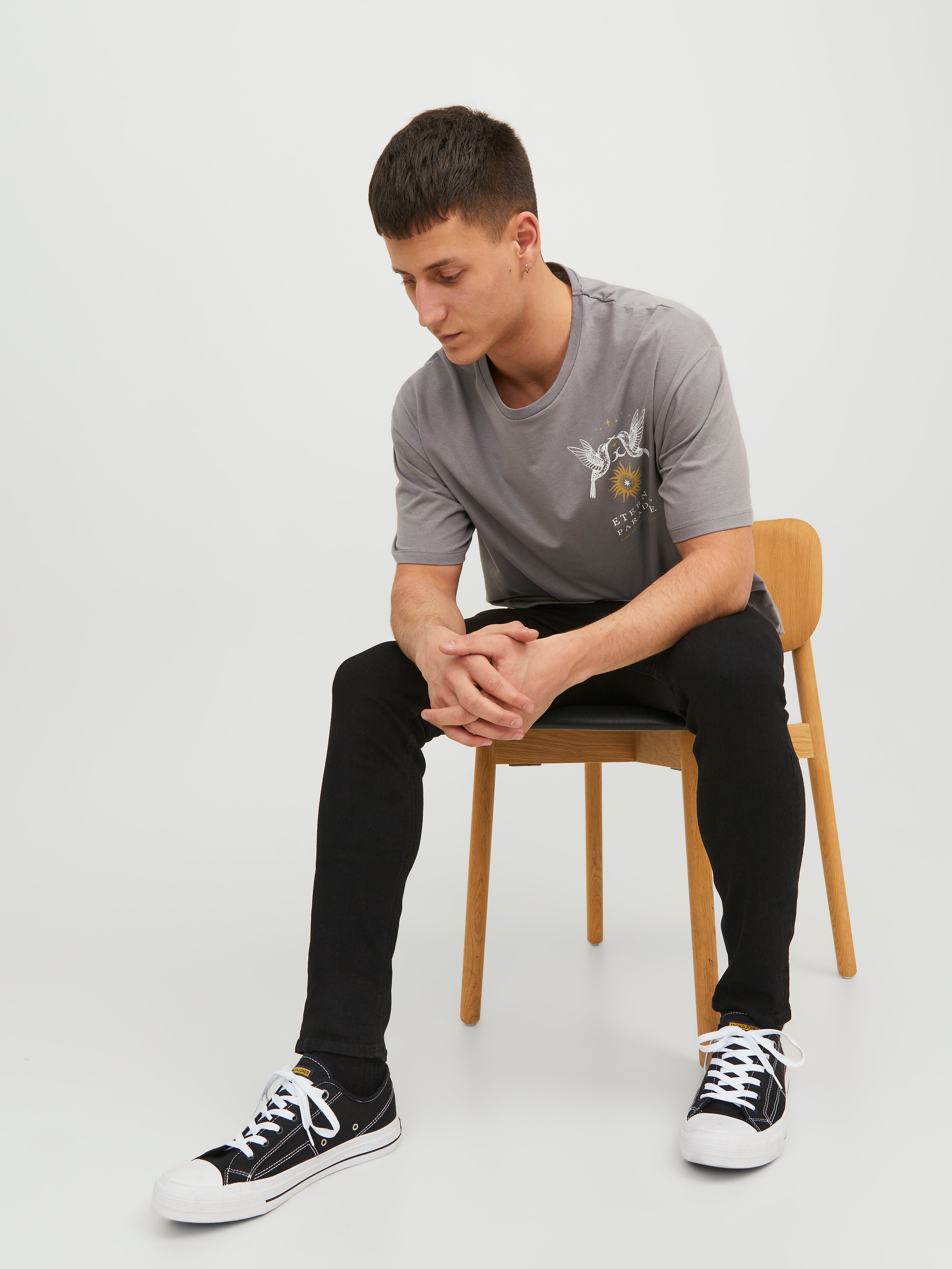 Jack & Jones JJILIAM JJORIGINAL MF 773 Skinny fit Džíny -Black Denim - 12237365