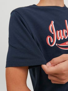 Jack & Jones Printet T-shirt Til drenge -Navy Blazer - 12237367
