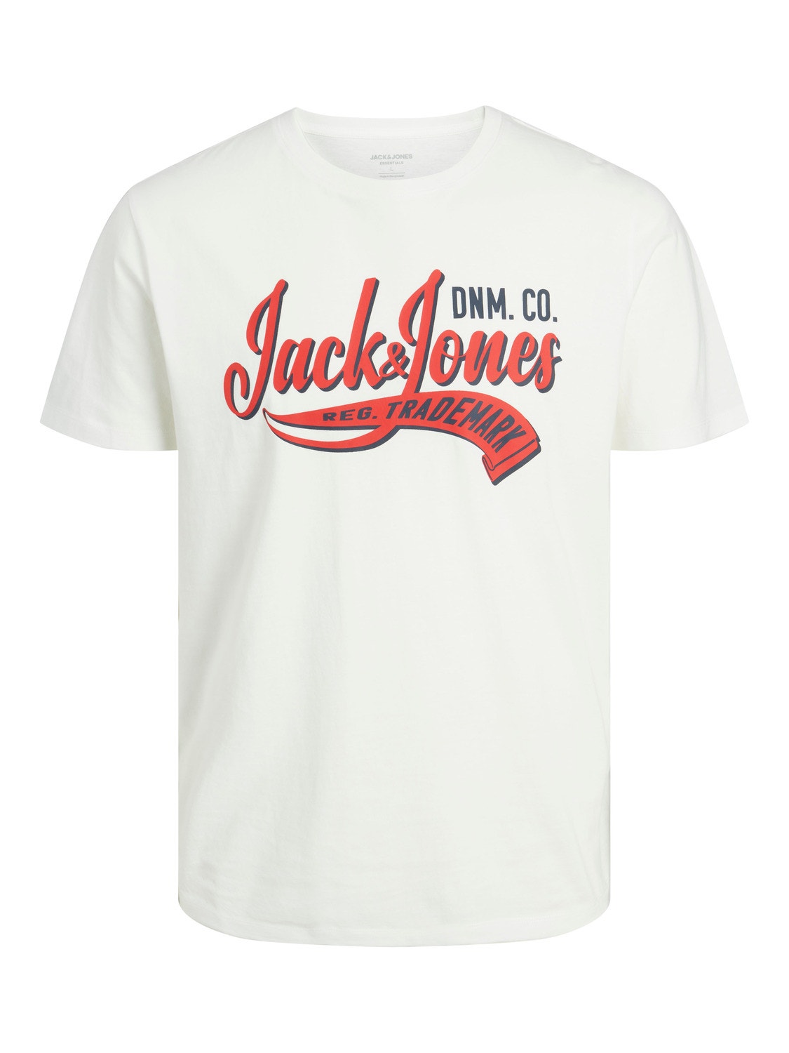 Jack & Jones Nadruk T-shirt Dla chłopców -Cloud Dancer - 12237367