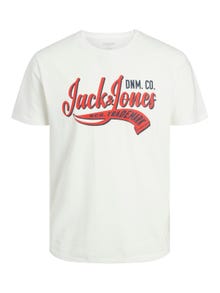 Jack & Jones Trükitud T-särk Junior -Cloud Dancer - 12237367