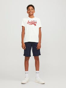 Jack & Jones Trükitud T-särk Junior -Cloud Dancer - 12237367