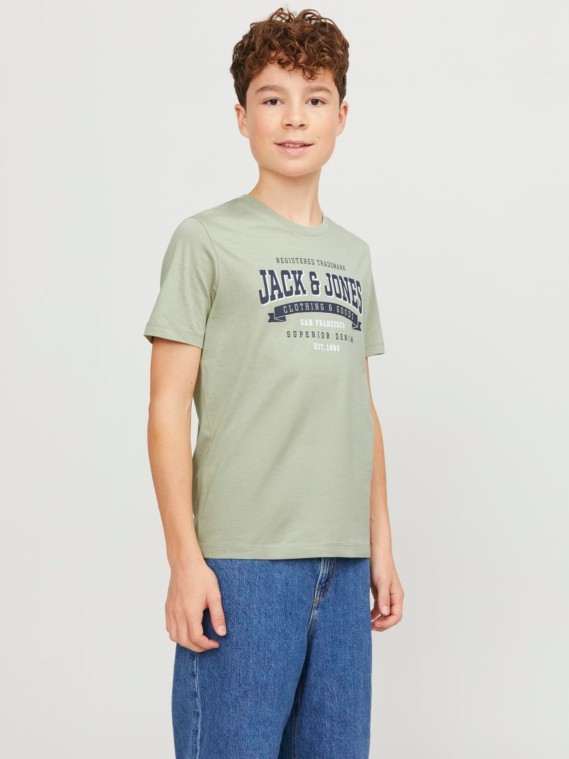 Jack & Jones Printed T-shirt For boys -Desert Sage - 12237367