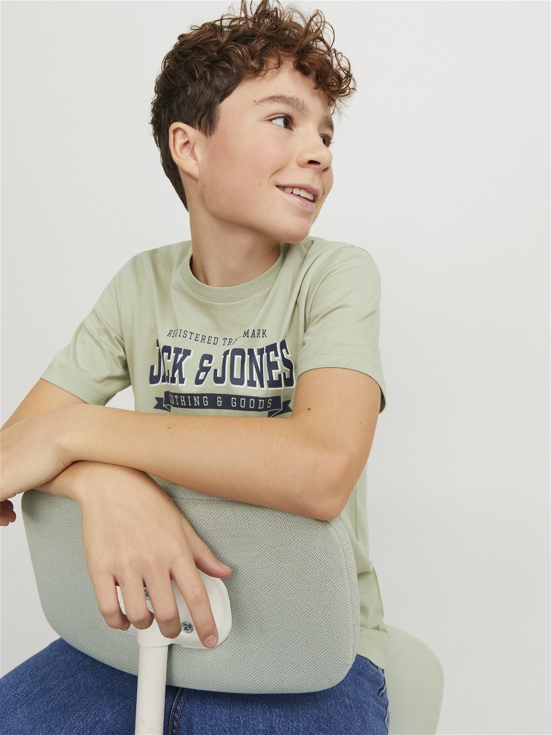 Jack & Jones T-shirt Estampar Para meninos -Desert Sage - 12237367