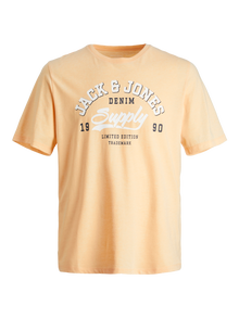 Jack & Jones Trykk T-skjorte For gutter -Apricot Ice  - 12237367