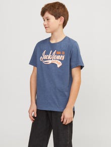 Jack & Jones Printet T-shirt Til drenge -Ensign Blue - 12237367