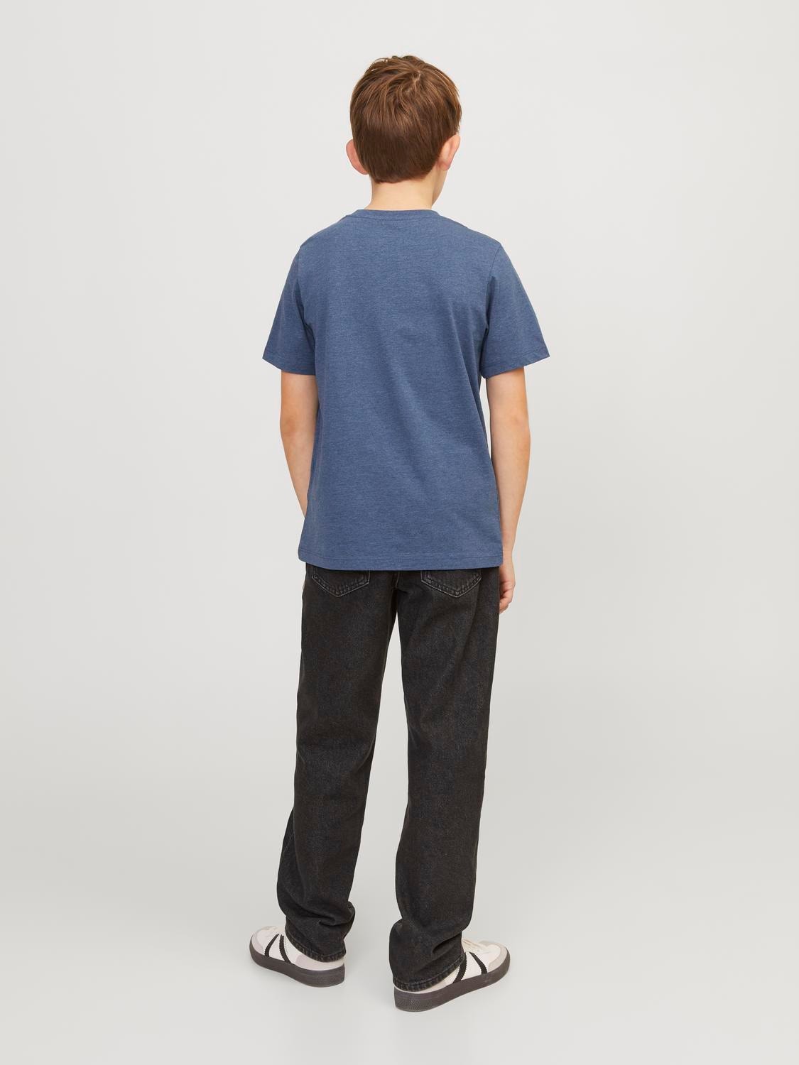 Jack & Jones Spausdintas raštas Marškinėliai For boys -Ensign Blue - 12237367