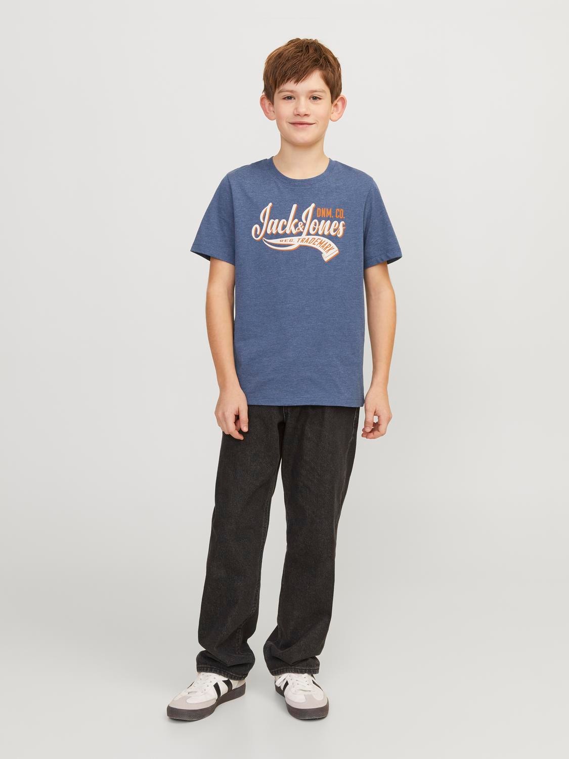 Jack & Jones Spausdintas raštas Marškinėliai For boys -Ensign Blue - 12237367