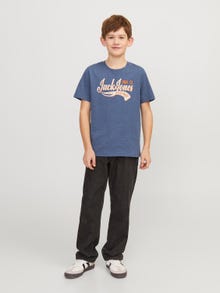 Jack & Jones Trykk T-skjorte For gutter -Ensign Blue - 12237367