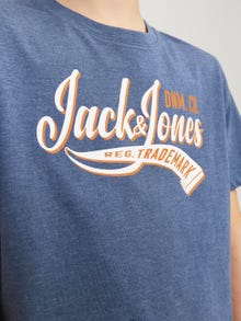 Jack & Jones Trykk T-skjorte For gutter -Ensign Blue - 12237367