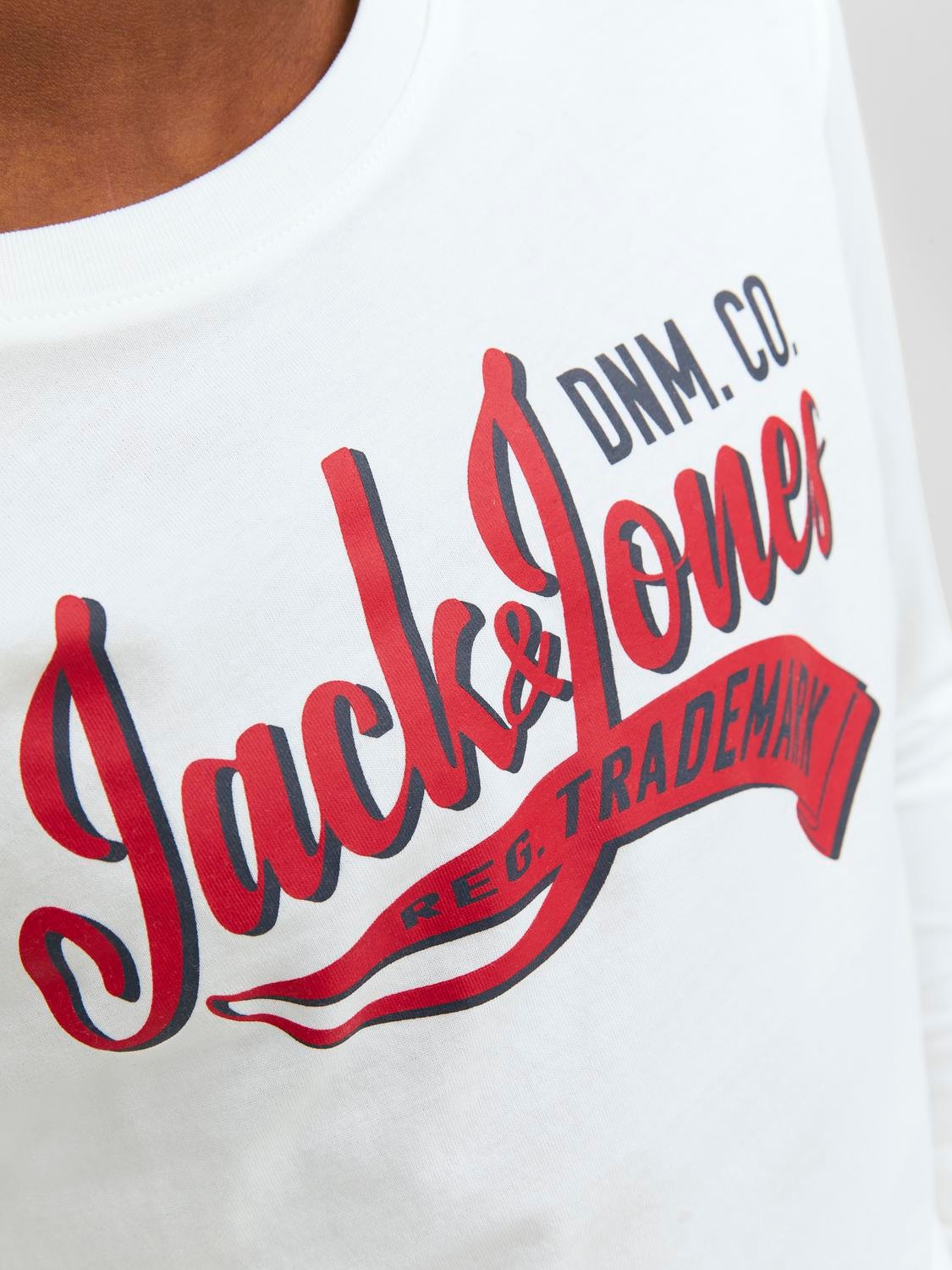 Jack & Jones T-shirt Logo Pour les garçons -Cloud Dancer - 12237371